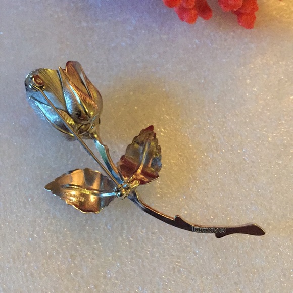 Vintage Giovanni rose brooch - Picture 5 of 7
